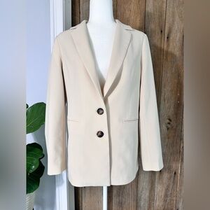 NEW Mo-Ka by Santa Fe Apparel Women’s Flax Beige Blazer Coat Suit Medium NWT